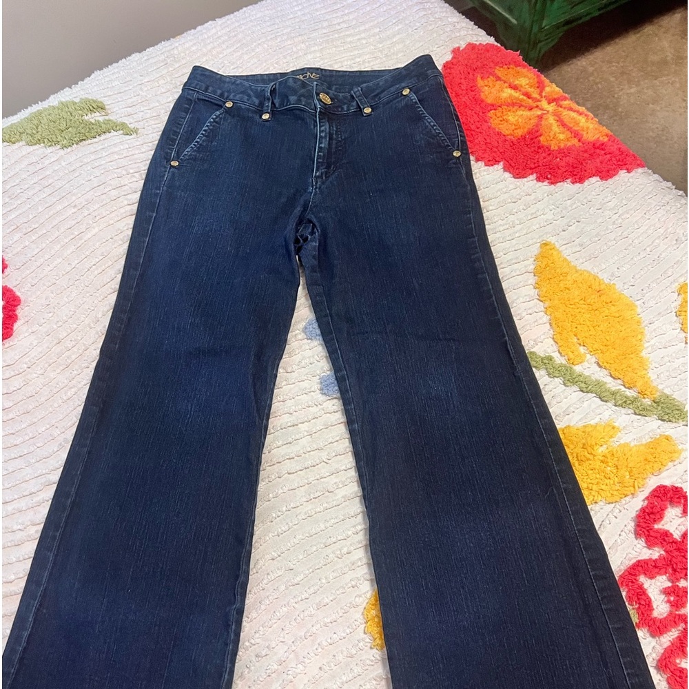 VINTAGE CACHE JEANS GREAT CONDITION LOOK NEW BUT HAVE BEEN WORN FEW TIMES.  SZ 8